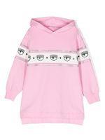 Chiara Ferragni Kids hoodie à bande logo - Rose - thumbnail