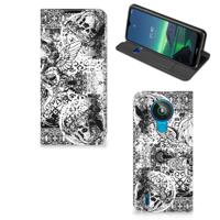 Mobiel BookCase Nokia 1.4 Skulls Angel Mobiel BookCase Nokia 1.4 Skulls Angel