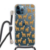Alpacas: iPhone 12 Pro Transparant Hoesje met koord Alpacas: iPhone 12 Pro Transparant Hoesje met koord