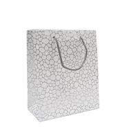 Draagtas papier - grind - afm 19x10x23cm