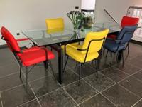Set van 6 leren eetkamerstoelen - verschillende kleuren leer - Echt leer, Industrieel, ontdek de vele Leersoorten en Kleuren bij ShopX