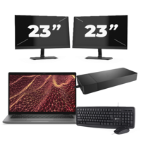 Dell Latitude 7430 - Intel Core i7-12e Generatie - 14 inch - 16GB RAM - 256GB SSD - Windows 11 Home + 2x 23 inch Monitor