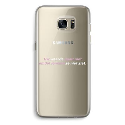uw waarde daalt niet: Samsung Galaxy S7 Edge Transparant Hoesje