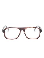 Moncler Eyewear lunettes de vue rectangulaires à effet écailles de tortue - Marron