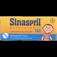Sinaspril Paracetamol kauwtabletten 120 mg, 10 stuks bij Jumbo