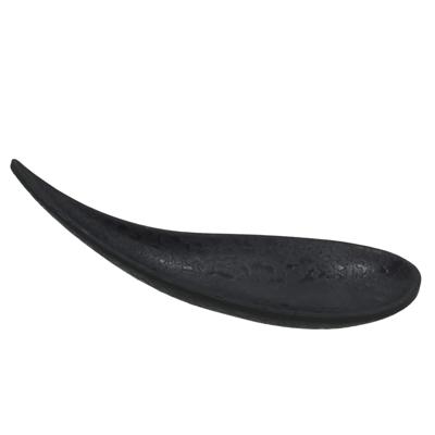 Gerimport Amuse/aperitief lepel - hapjes/tapas - 1x stuks - zwart - melamine