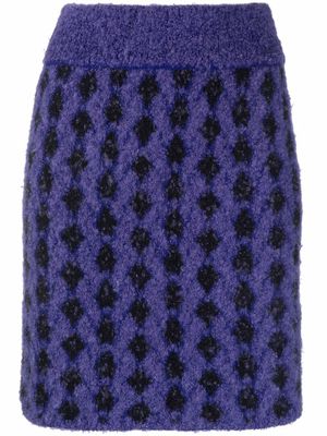 Issey Miyake Pre-Owned jupe en cachemire à taille haute (années 1980) - Violet
