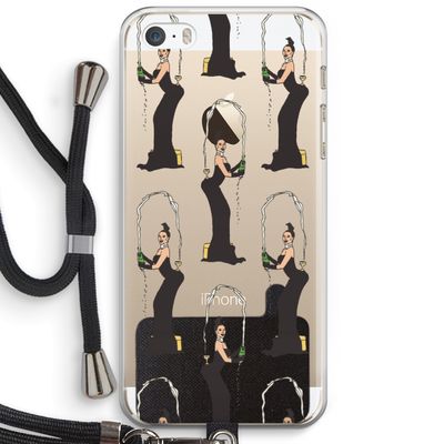 Pop Some Kim: iPhone 5 / 5S / SE Transparant Hoesje met koord