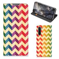 OnePlus Nord | Hoesje met Magneet | Zigzag Multi Color