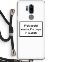I'm dope: LG G7 Thinq Transparant Hoesje met koord - thumbnail