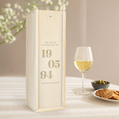Luxe wijnkist graveren - Magnum