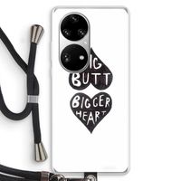 Big butt bigger heart: Huawei P50 Pro Transparant Hoesje met koord