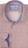 Giordano Heren Overhemd Baggio Rood Ruiten Cutaway Modern Fit - thumbnail
