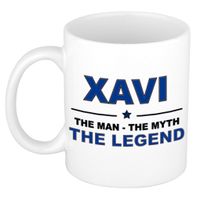 Naam cadeau mok/ beker Xavi The man, The myth the legend 300 ml   -