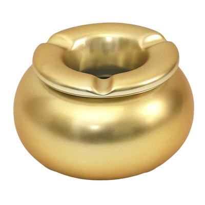 Storm Asbak Marrakesh - Kunststeen - D10 x H6 cm - mat goud - voor binnen/balkon/serre