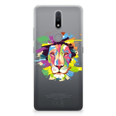 Nokia 2.4 Telefoonhoesje met Naam Lion Color Nokia 2.4 Telefoonhoesje met Naam Lion Color