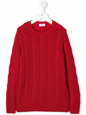 Siola pull en maille torsadée - Rouge