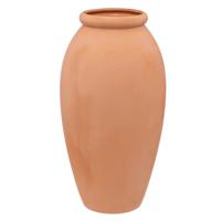 Bloemenvaas Porto - steenrood - terracotta - D16 x H29 cm - kruik vazen - Mediterane sfeer