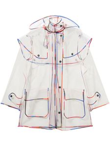 PUCCI imperméable à effet de transparence - Blanc