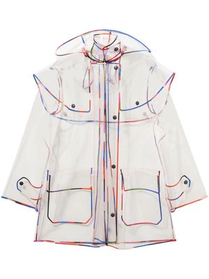 PUCCI imperméable à effet de transparence - Blanc