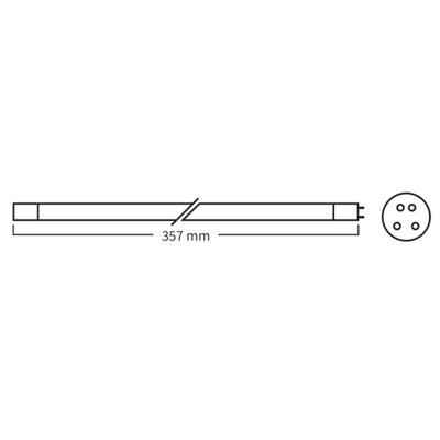 Filtreau 40W Amalgaam UVC Vervangingslamp T5 357mm - Lange Levensduur & Efficiënte Algenbestrijding