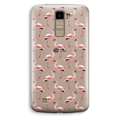Flamingoprint groen: LG K10 (2016) Transparant Hoesje