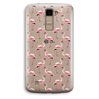 Flamingoprint groen: LG K10 (2016) Transparant Hoesje
