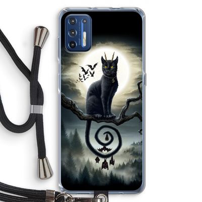 Moonlight Companions: Motorola Moto G9 Plus Transparant Hoesje met koord