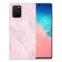 Samsung Galaxy S10 Lite TPU Siliconen Hoesje Marble Pink - Origineel Cadeau Vriendin