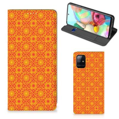 Samsung Galaxy A71 | Hoesje met Magneet | Batik Oranje