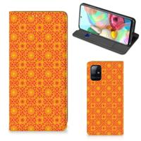 Samsung Galaxy A71 | Hoesje met Magneet | Batik Oranje