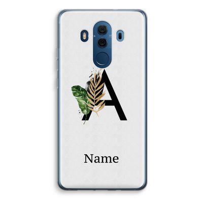 Charcoal Flora: Huawei Mate 10 Pro Transparant Hoesje