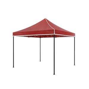 Easy up 3x3m rood luxe zonder zijwanden partytent opvouwbaar