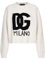 Dolce & Gabbana DG logo knit jumper - Blanc