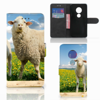 Motorola Moto G7 Play | Telefoonhoesje | Met pasjeshouder | Schaap en Lammetje