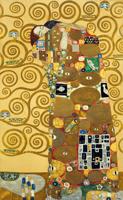 Kunstdruk Gustav Klimt - Die Erfüllung 85x138cm