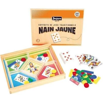 JEUJURA Spel van de gele dwerg - Houten kist