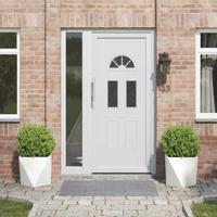 Plantenbak 2 pcs Wit 40 x 40 x 40 cm Staal