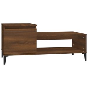 The Living Store Salontafel Vintage - Bruineiken - 100 x 50 x 45 cm - Duurzaam materiaal