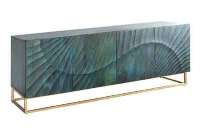 Dessoir SCORPION 180cm 3D mango hout turquoise goud - 45644