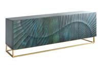 Dessoir SCORPION 180cm 3D mango hout turquoise goud - 45644 Dessoir SCORPION 180cm 3D mango hout turquoise goud - 45644