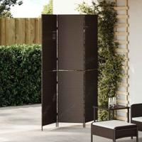Kamerscherm Bruin 146 x 180 cm poly rattan