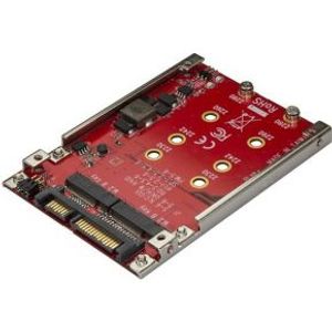 StarTech.com Dubbel sleufs M.2 schijf naar SATA adapter voor 2.5" drive bay RAID