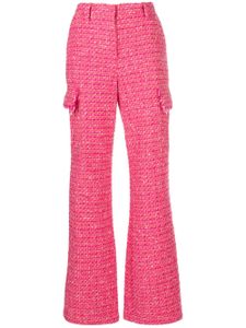 Patrizia Pepe pantalon en tweed à coupe droite - Rose