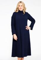 Yoek Jurk met opstaande kraag | Blauw | Maat 38/40