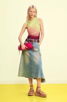 Asymmetrische gedrapeerde top - GREEN - XS