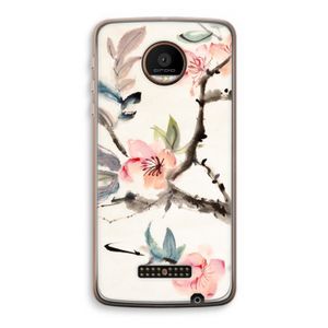 Japanse bloemen: Motorola Moto Z Force Transparant Hoesje