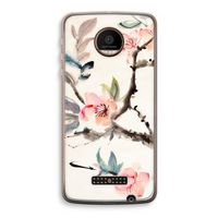 Japanse bloemen: Motorola Moto Z Force Transparant Hoesje