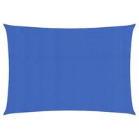 vidaXL Zonnezeil 160 g/m² 2x4 m HDPE blauw - thumbnail