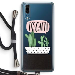 I love cacti: Huawei P20 Transparant Hoesje met koord